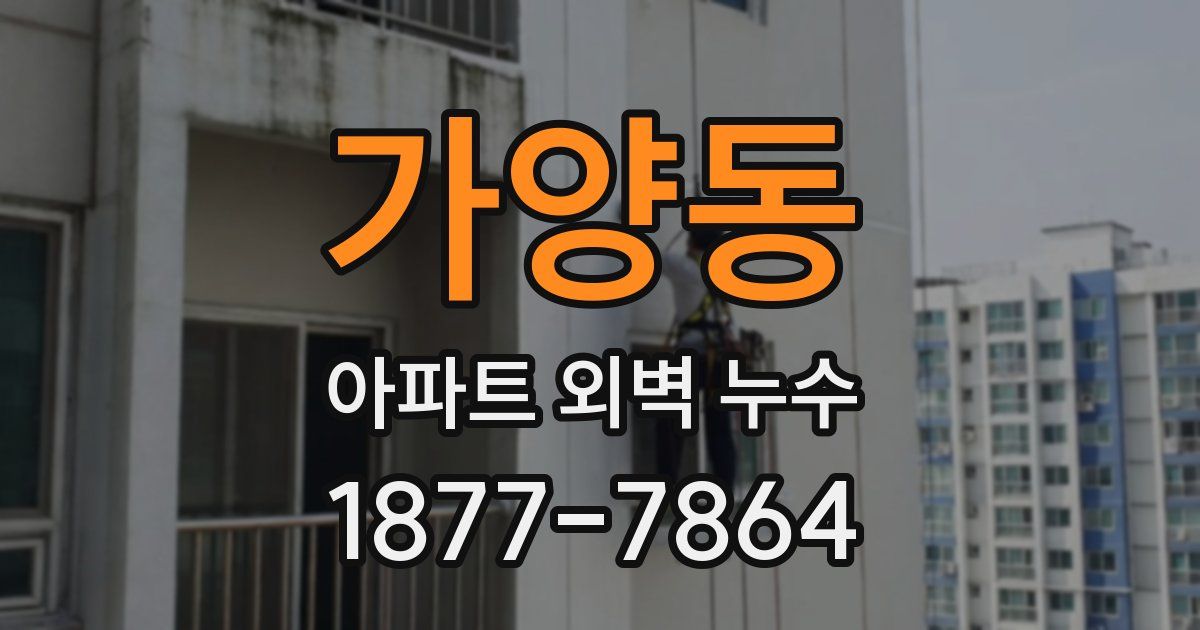 가양동 아파트 외벽 누수
