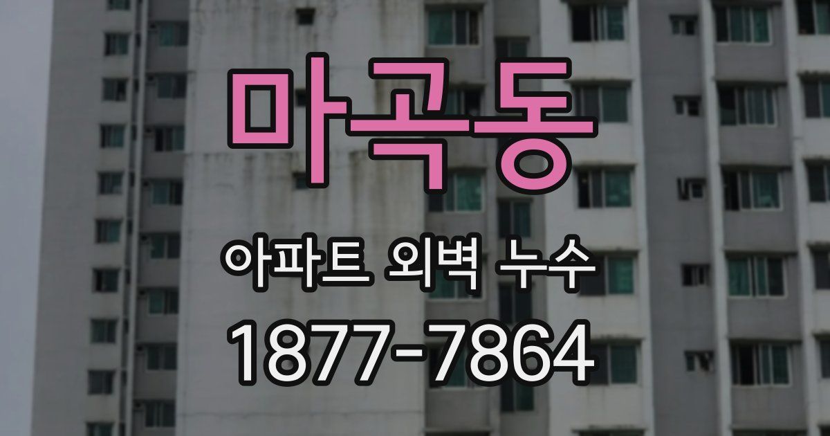 마곡동 아파트 외벽 누수