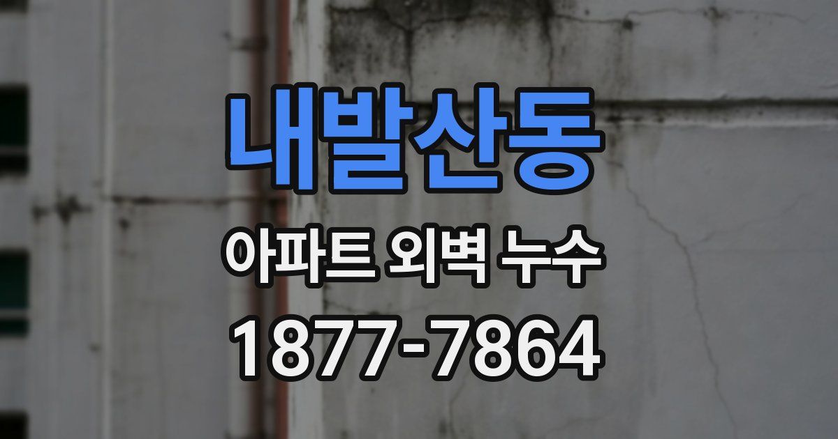 내발산동 아파트 외벽 누수