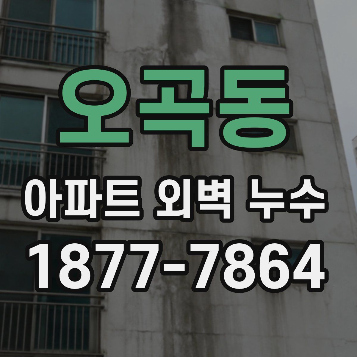 오곡동 아파트 외벽 누수