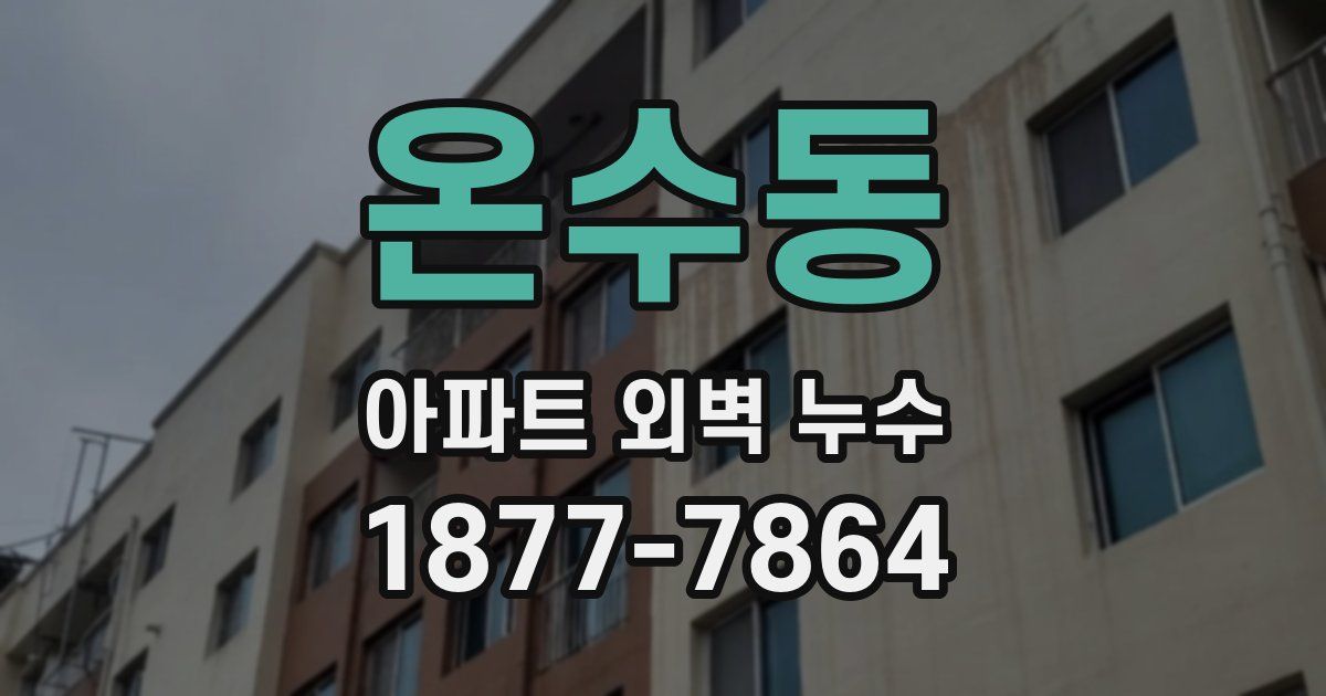 온수동 아파트 외벽 누수