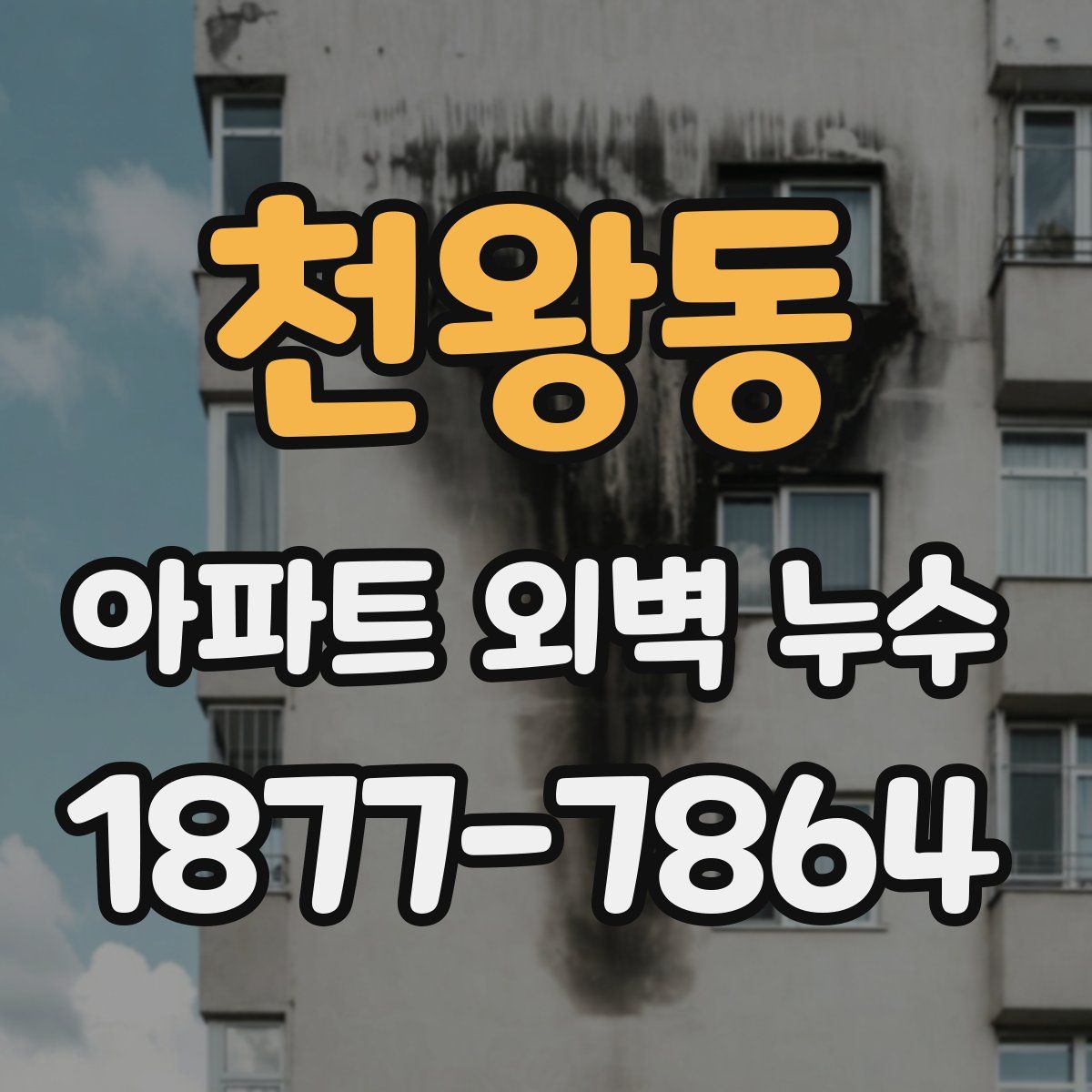 천왕동 아파트 외벽 누수