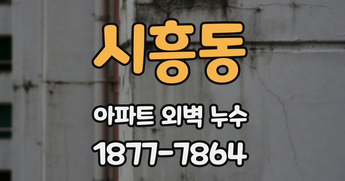 시흥동 아파트 외벽 누수