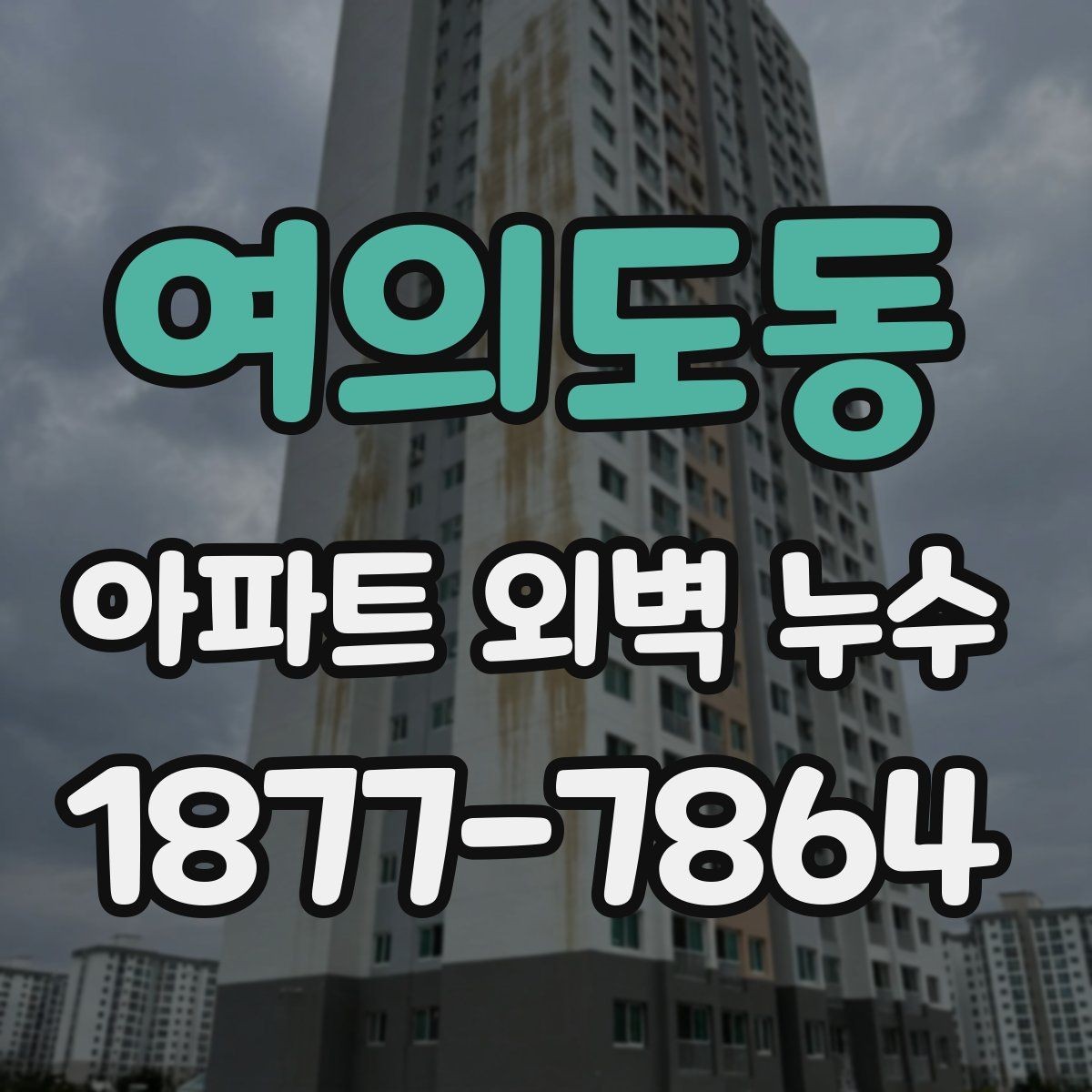 여의도동 아파트 외벽 누수 원인과 보수 방법을 한눈에
