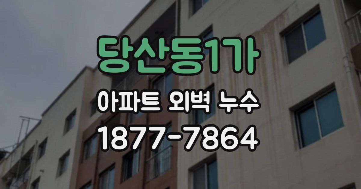 당산동1가 아파트 외벽 누수