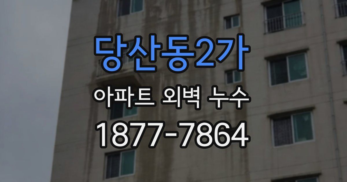 당산동2가 아파트 외벽 누수