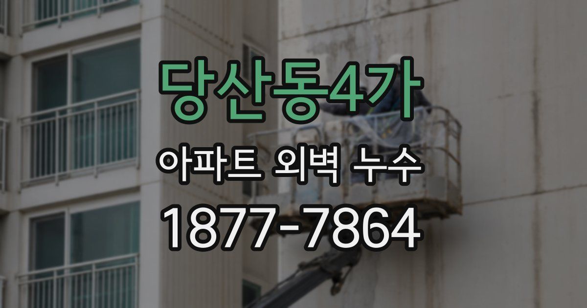 당산동4가 아파트 외벽 누수