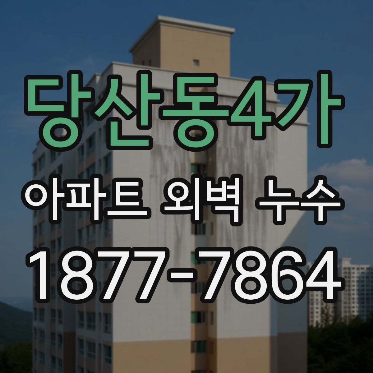 당산동4가 아파트 외벽 누수