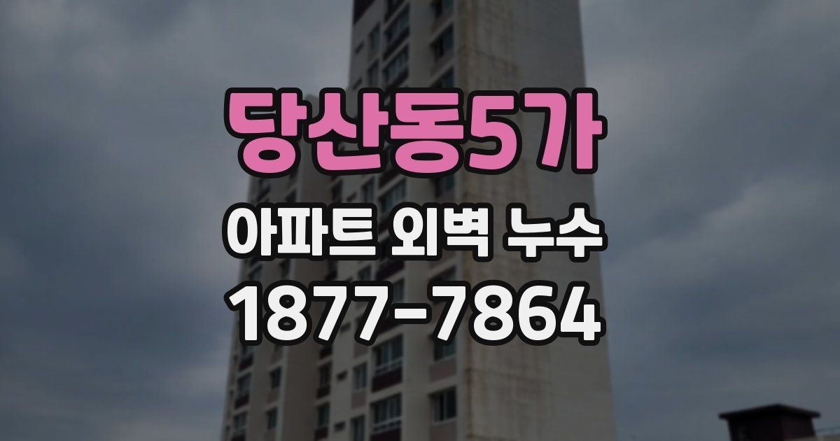 당산동5가 아파트 외벽 누수