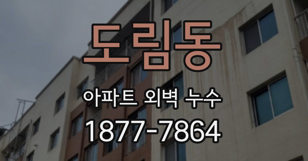도림동 아파트 외벽 누수