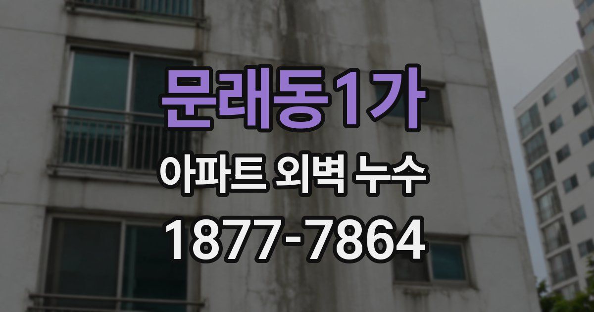 문래동1가 아파트 외벽 누수