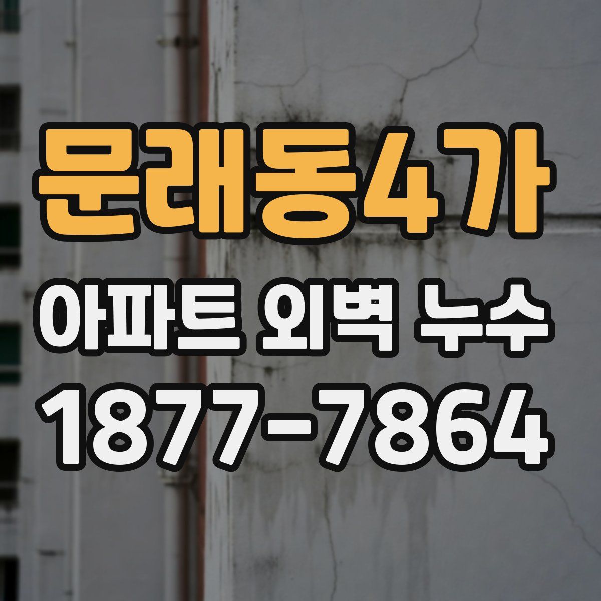 문래동4가 아파트 외벽 누수