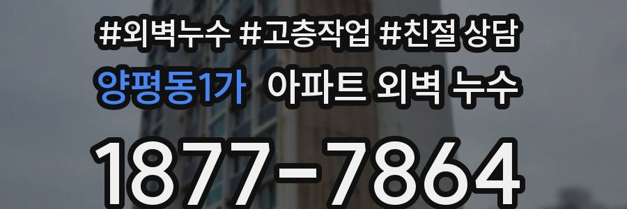 양평동1가 아파트 외벽 누수