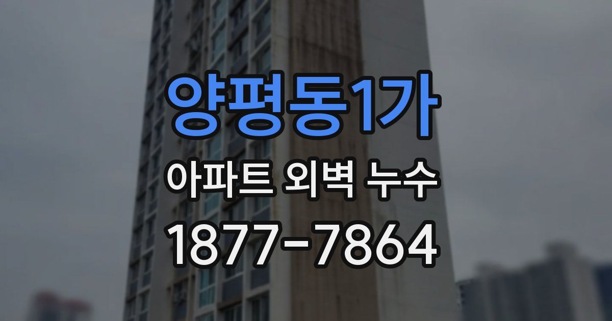 양평동1가 아파트 외벽 누수
