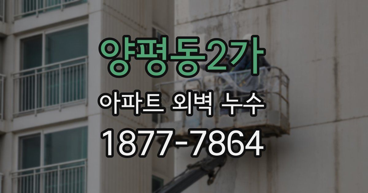 양평동2가 아파트 외벽 누수