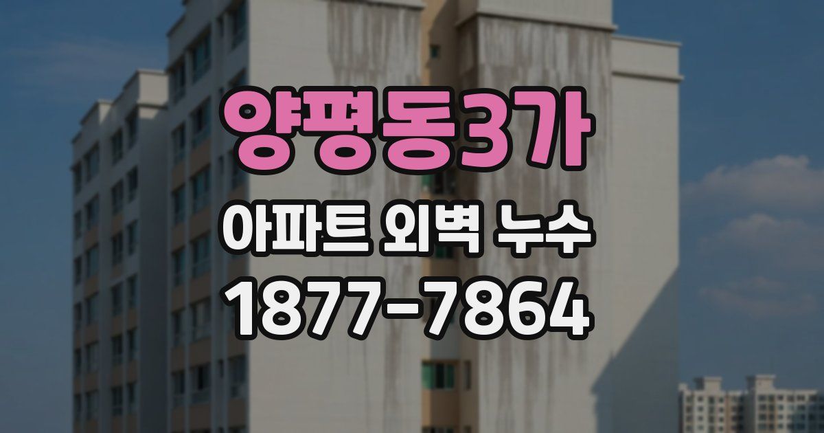 양평동3가 아파트 외벽 누수
