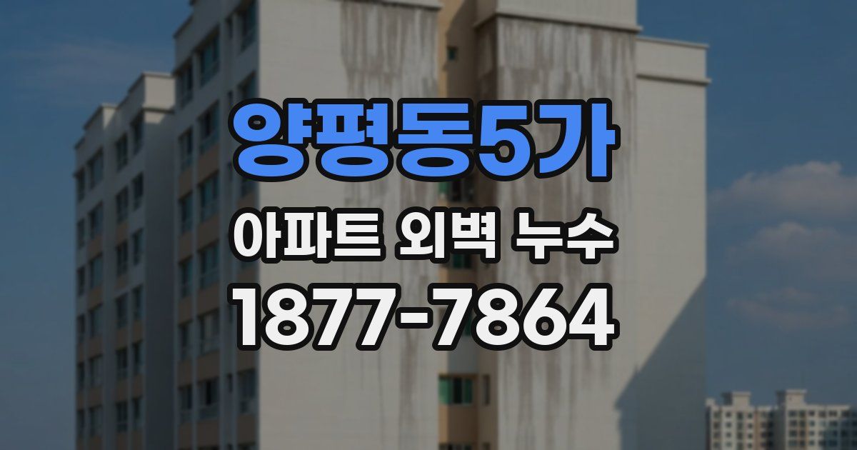 양평동5가 아파트 외벽 누수