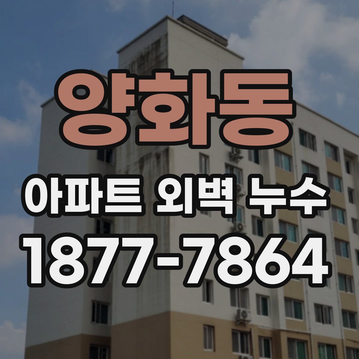 양화동 아파트 외벽 누수