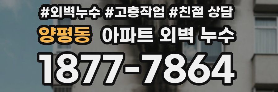 양평동 아파트 외벽 누수
