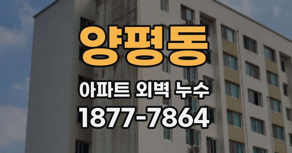 양평동 아파트 외벽 누수