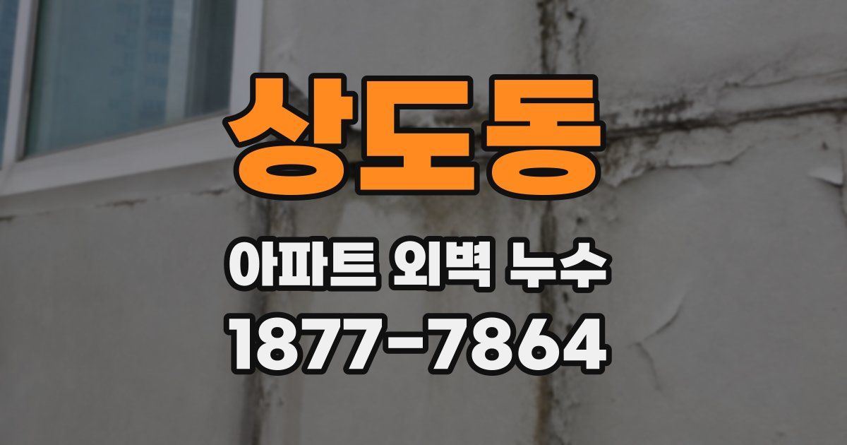 상도동 아파트 외벽 누수