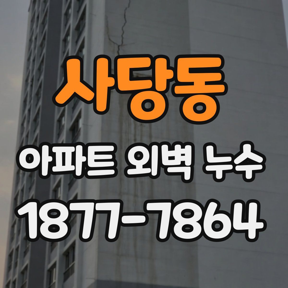 사당동 아파트 외벽 누수