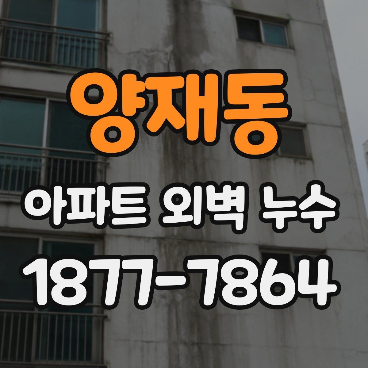 양재동 아파트 외벽 누수 공사 범위를 정할 때 고려할 점