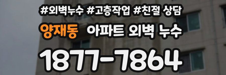 양재동 아파트 외벽 누수