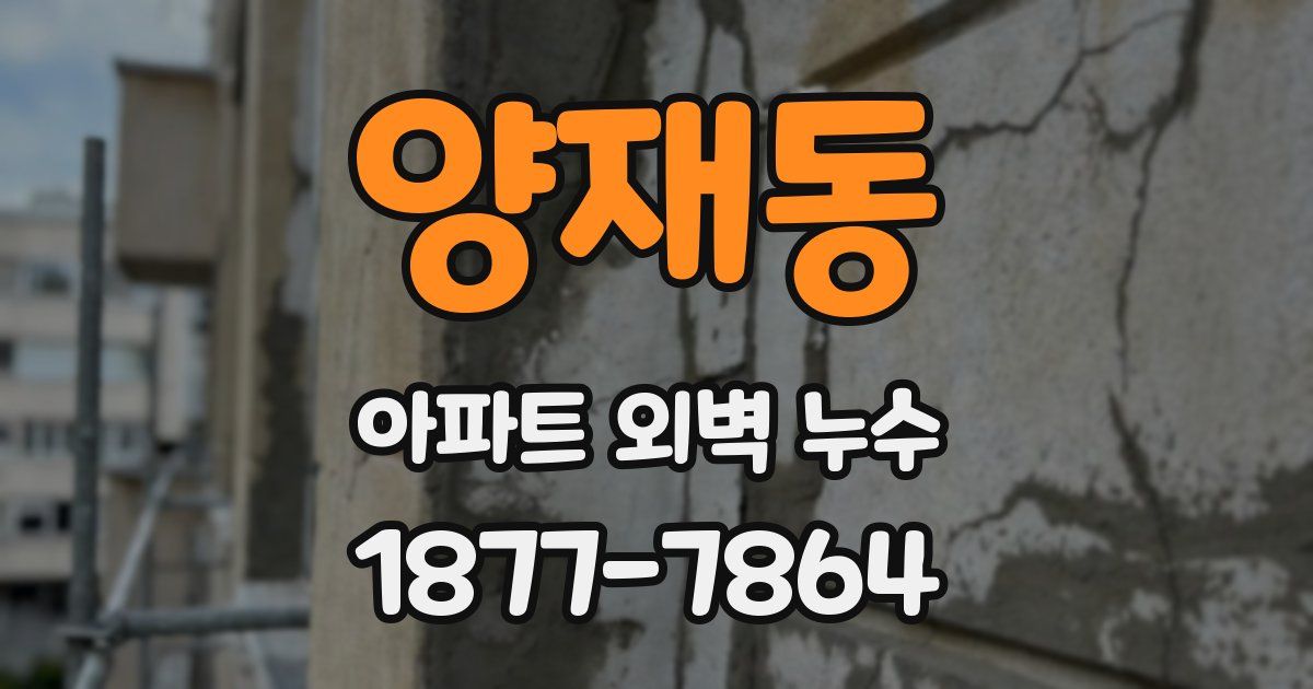 양재동 아파트 외벽 누수