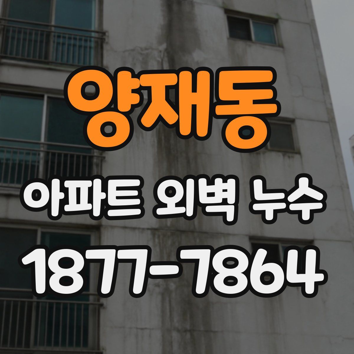 양재동 아파트 외벽 누수