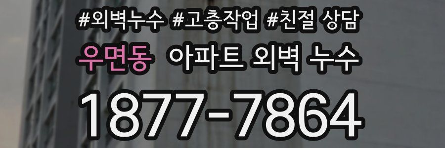 우면동 아파트 외벽 누수