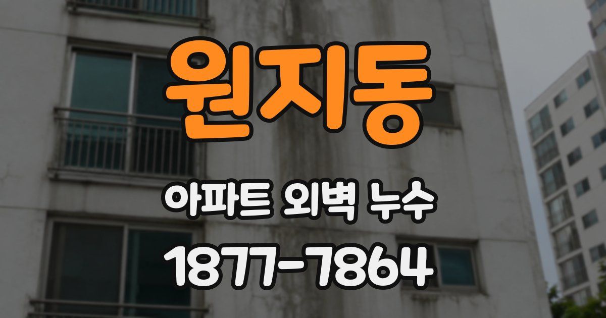 원지동 아파트 외벽 누수