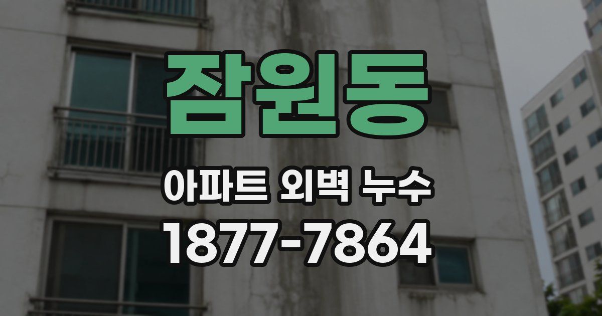 잠원동 아파트 외벽 누수