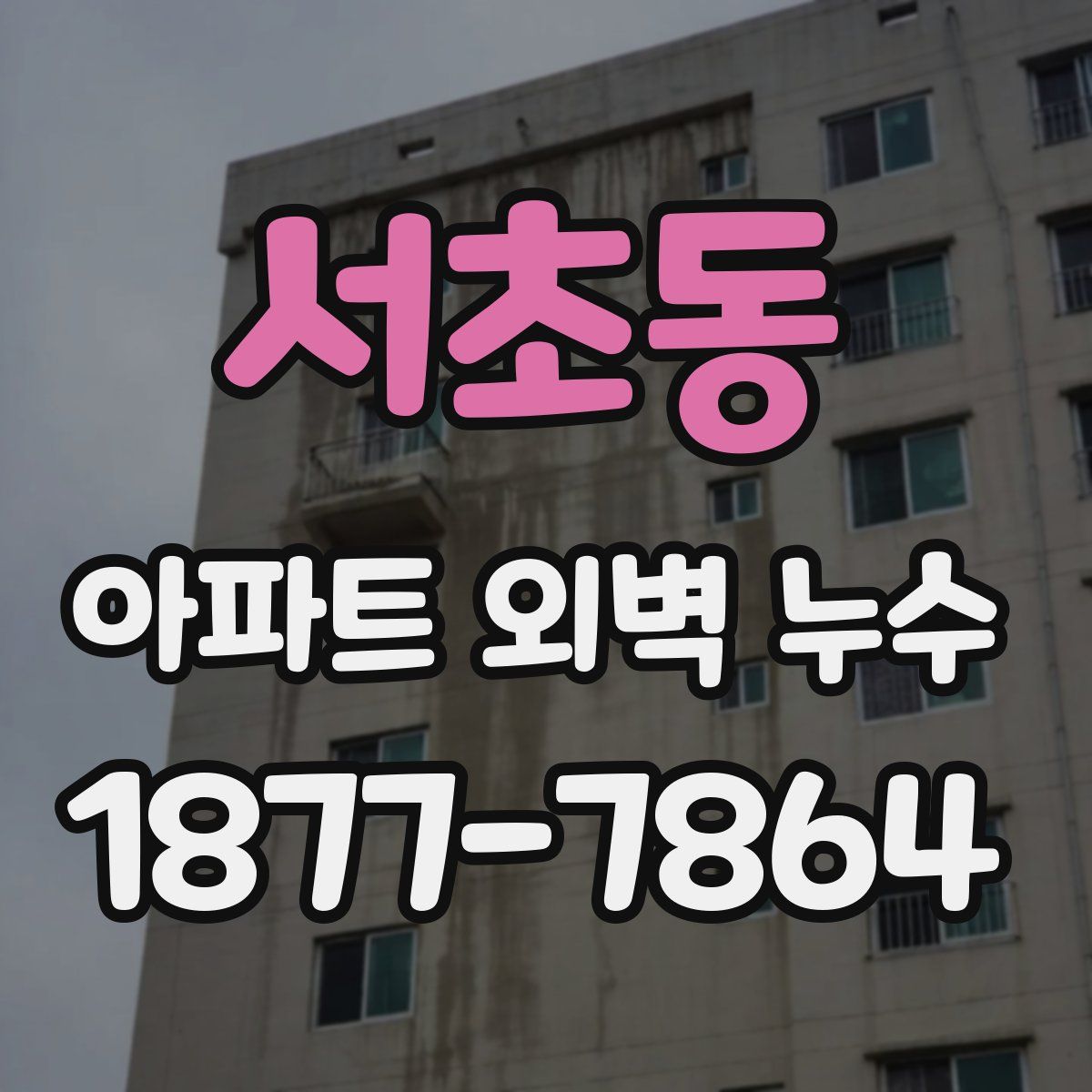 서초동 아파트 외벽 누수