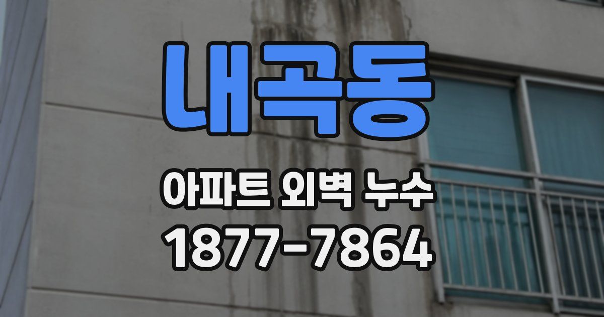 내곡동 아파트 외벽 누수