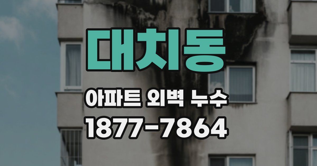 대치동 아파트 외벽 누수