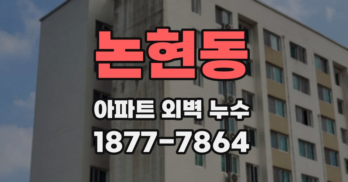 논현동 아파트 외벽 누수