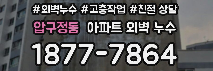 압구정동 아파트 외벽 누수