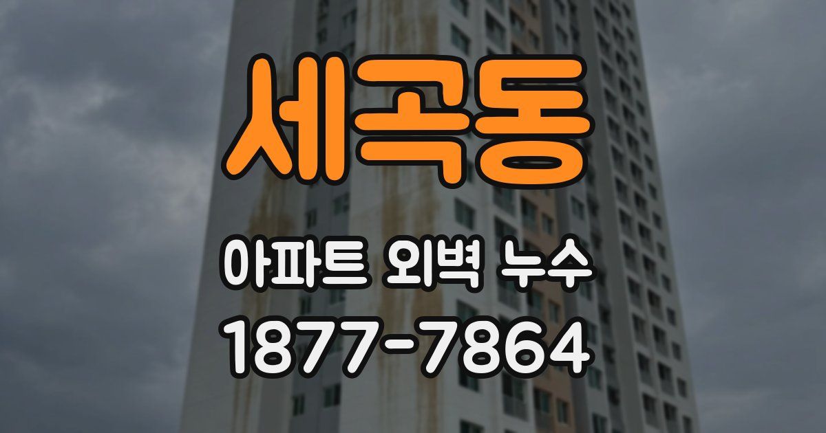 세곡동 아파트 외벽 누수