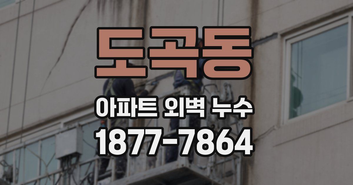 도곡동 아파트 외벽 누수