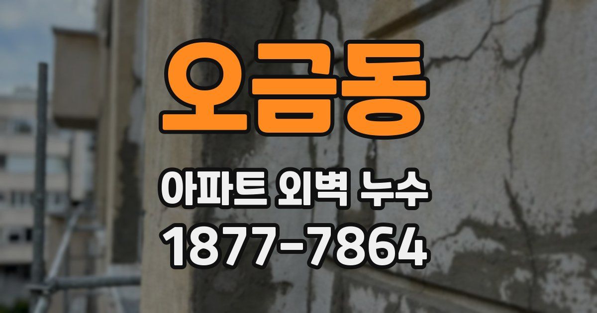 오금동 아파트 외벽 누수