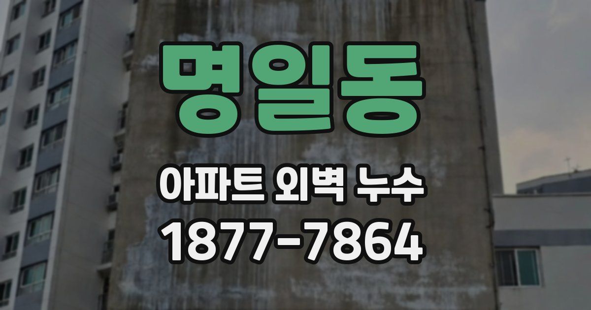 명일동 아파트 외벽 누수