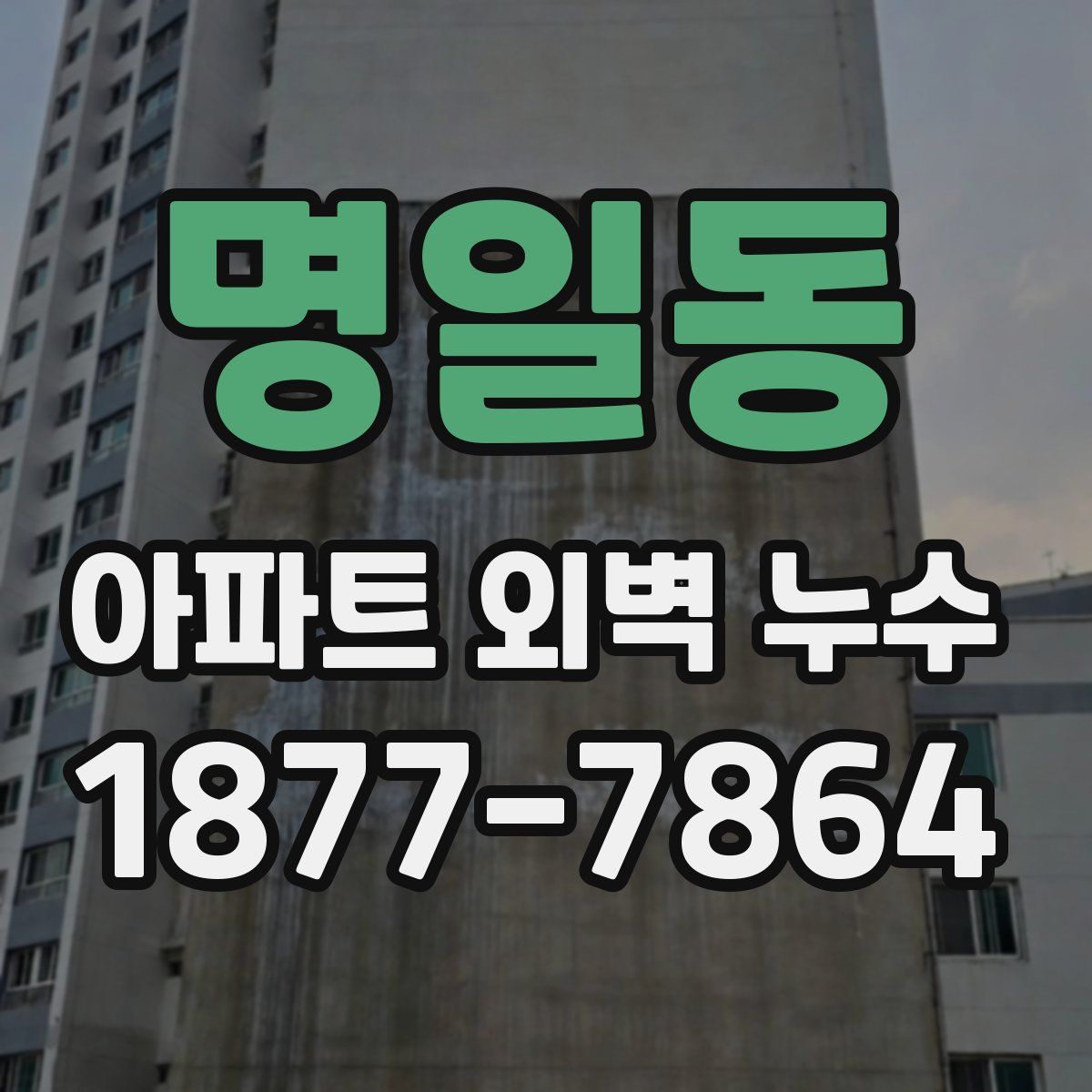 명일동 아파트 외벽 누수
