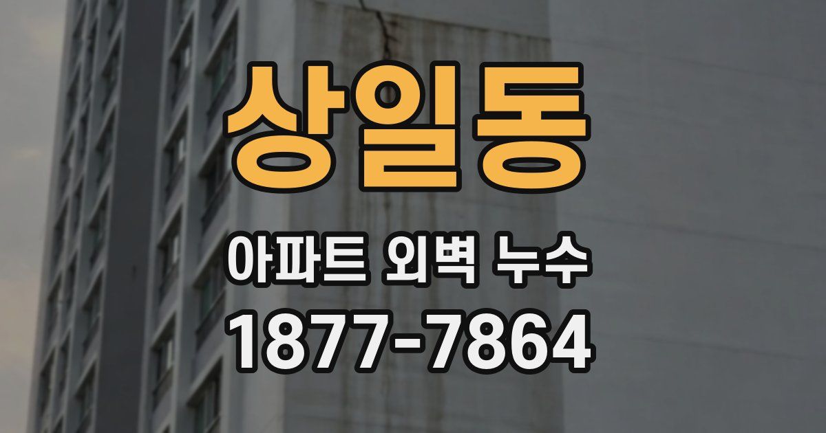 상일동 아파트 외벽 누수