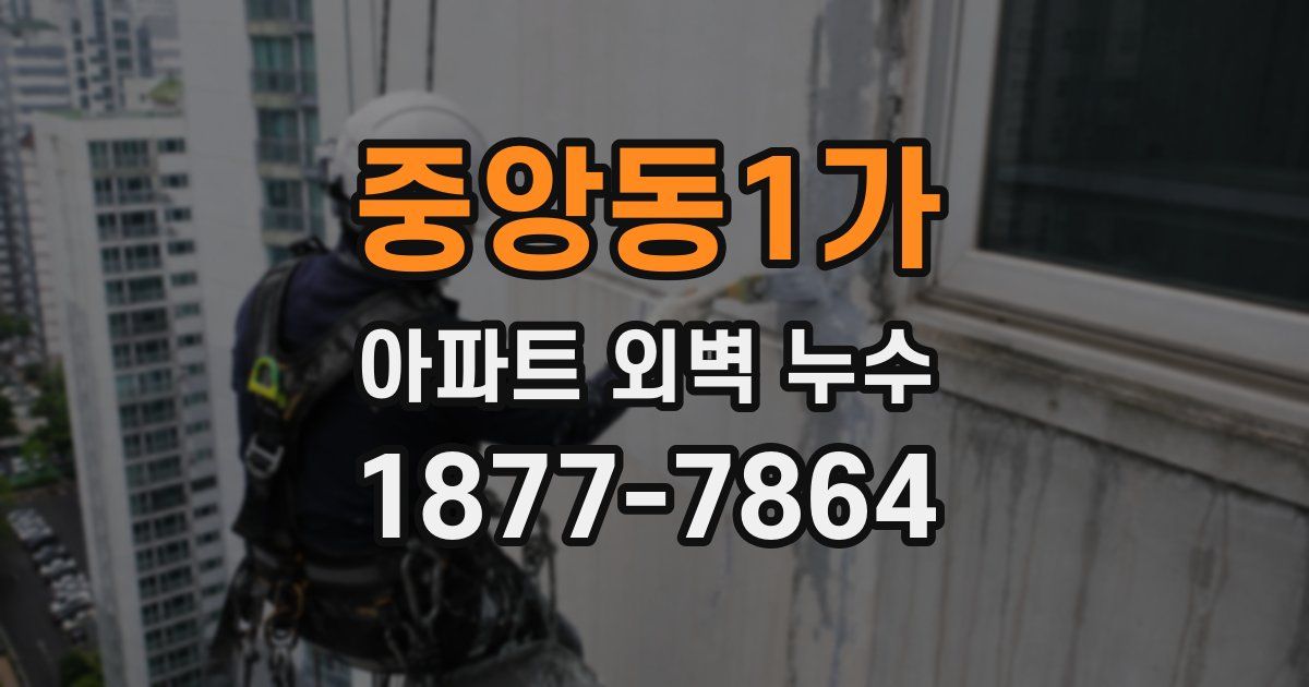 중앙동1가 아파트 외벽 누수