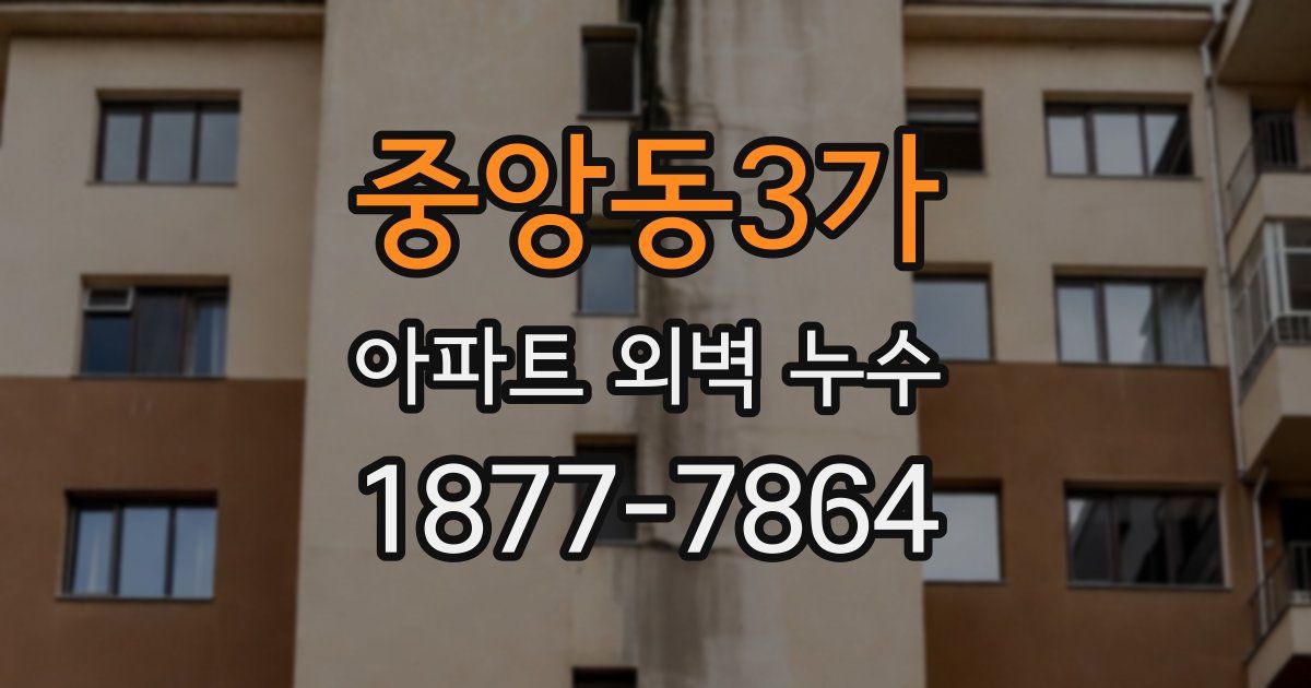 중앙동3가 아파트 외벽 누수