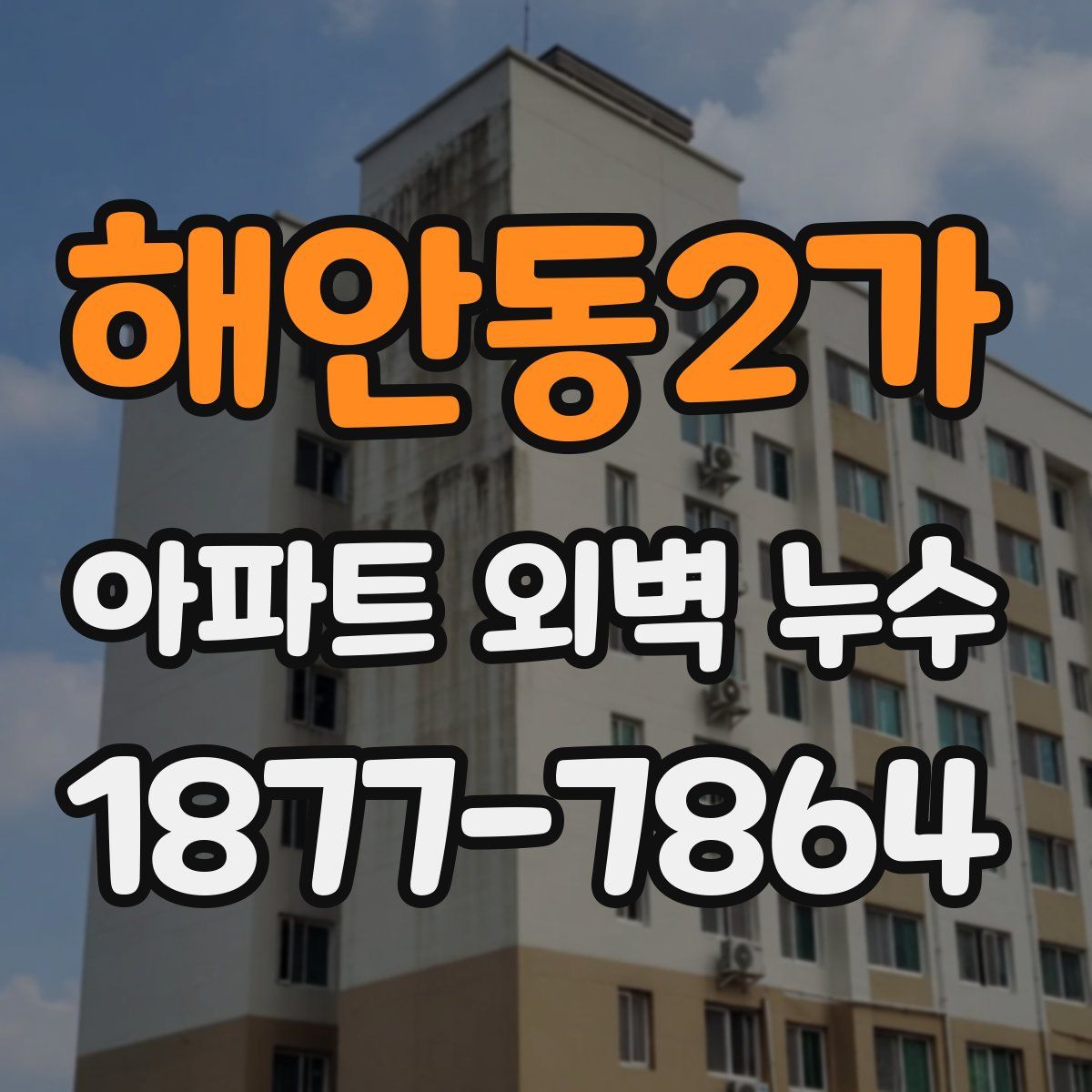 해안동2가 아파트 외벽 누수
