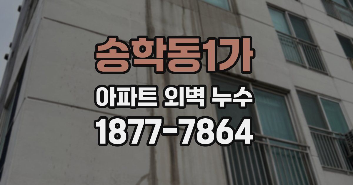 송학동1가 아파트 외벽 누수