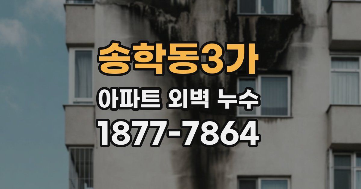 송학동3가 아파트 외벽 누수