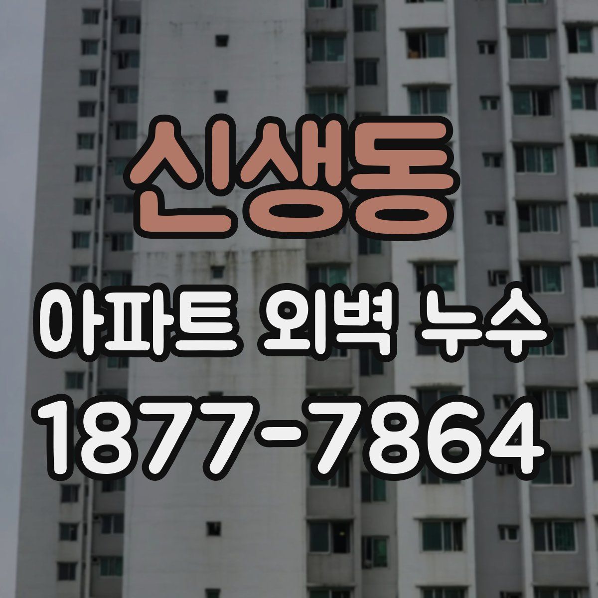 신생동 아파트 외벽 누수